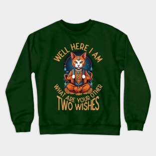 Well Here I Am, What are Your Next Two Wishes Crewneck Sweatshirt